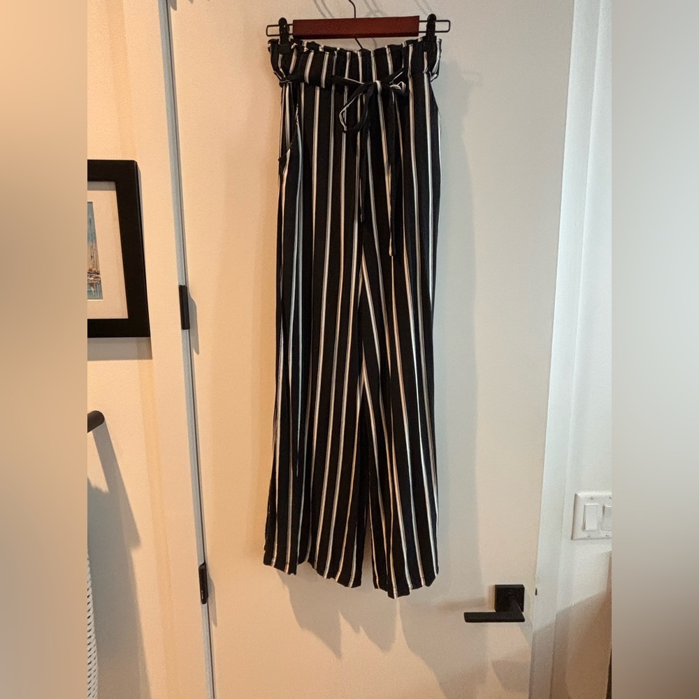 Black Swan Wide Leg Black and White Pants